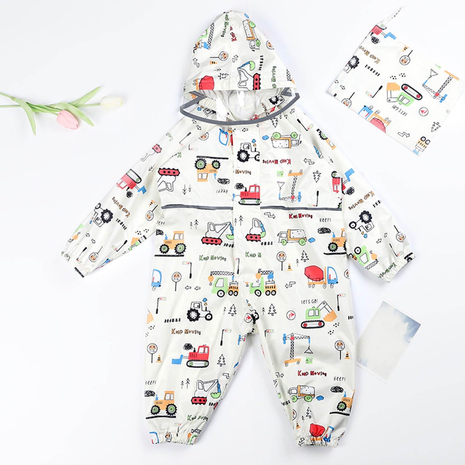 Veste Imperméable Enfant, Imperméables Filles Vêtements Pluie Poncho Réutilisable Manteaux Imperméables Capuche Combinaison Enfant Extérieur Pluie