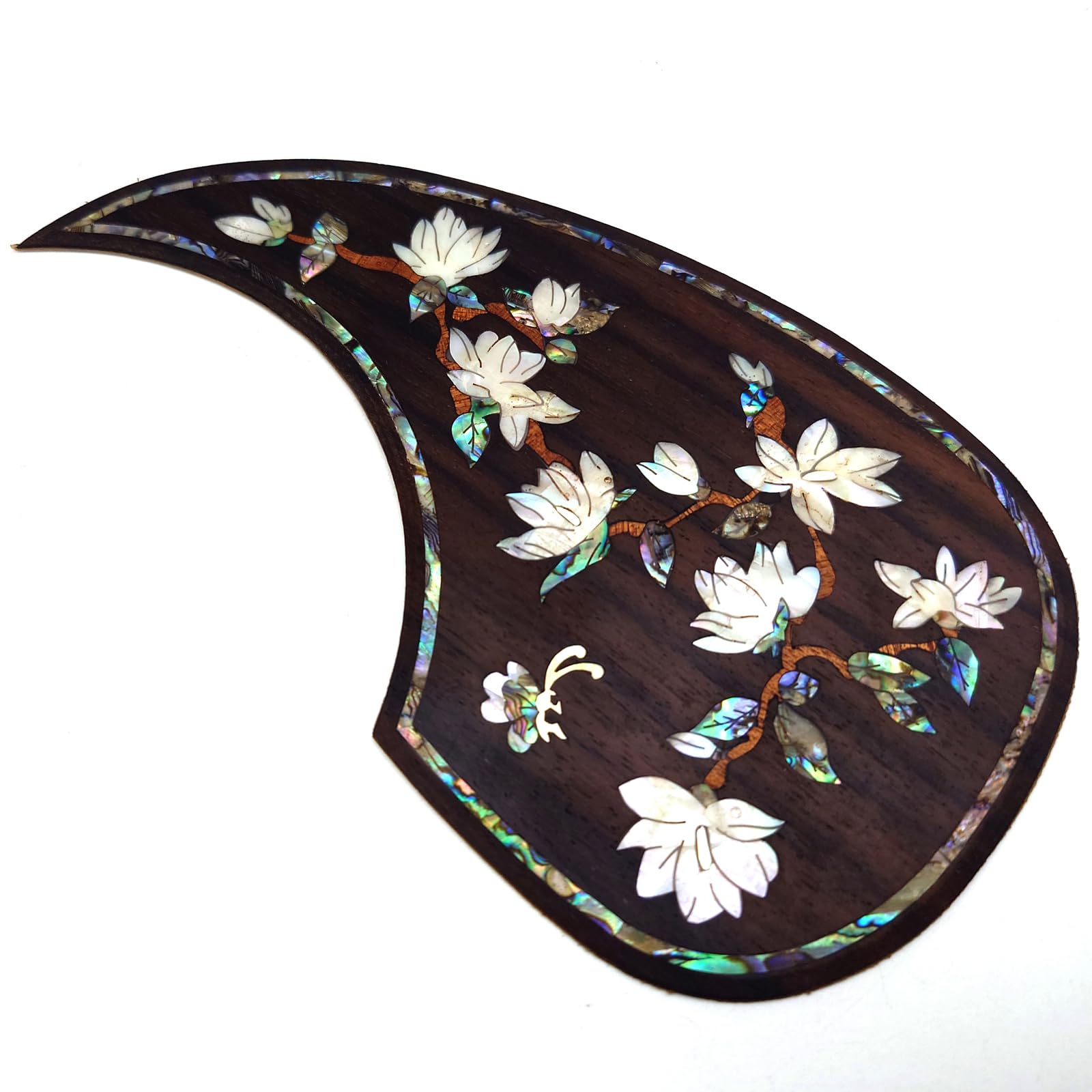 Guitar Pick Guard, Battipenna in abalone in palissandro autoadesivo for Chitarre acustiche folk D-45 Taylor(19)