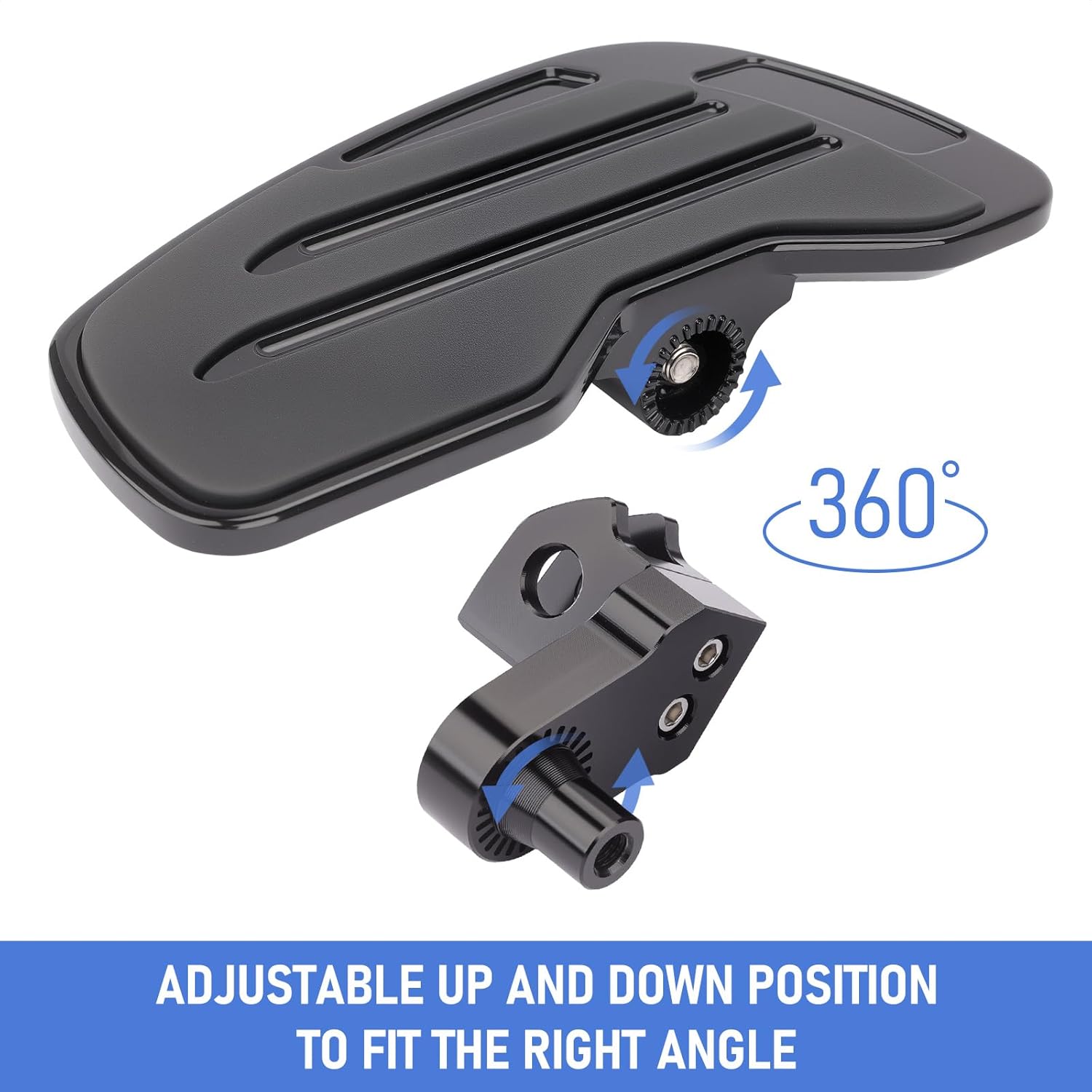 Driver Footboards Front Footpegs Compatible with Kawasaki Eliminator 500 2024 2025 Accessories Motorcycle Wide highway pegs, Black