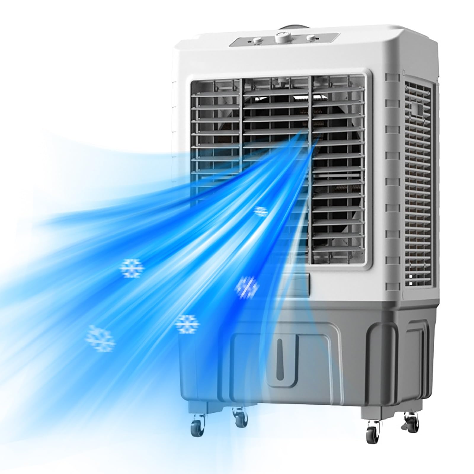 IEOWY Portable Evaporative Air Cooler with 3-Speed, 120° Oscillation, 55L Tank for Home Office Cooling
