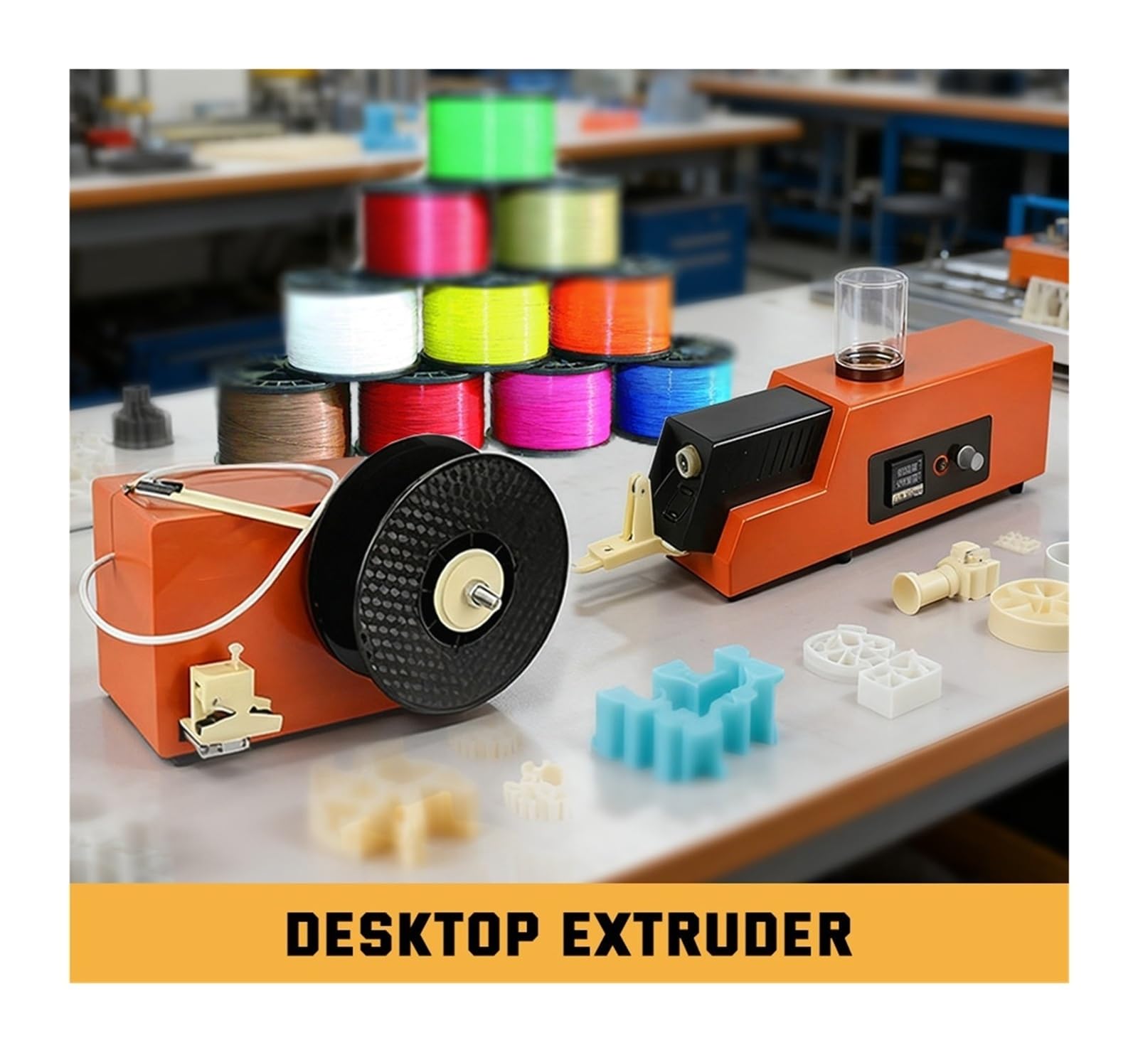 Materiały eksploatacyjne do druku 3D Wytłaczarka 3D Filament Maker Pulpitowa maszyna do wytłaczania z regulacją prędkości 1,75 mm 3 mm DIY Niski poziom hałasu