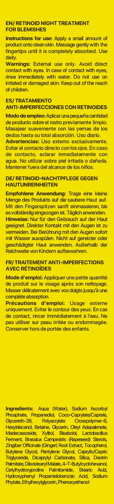 ACNEMY ADAPAZIT Nocny zabieg przeciw niedoskonałościom, 40 ml, z Adapinoid® Retinoid trzeciej generacji, reguluje sebum, poprawia teksturę, redukuje pory i wyrównuje koloryt, delikatna dla wrażliwej