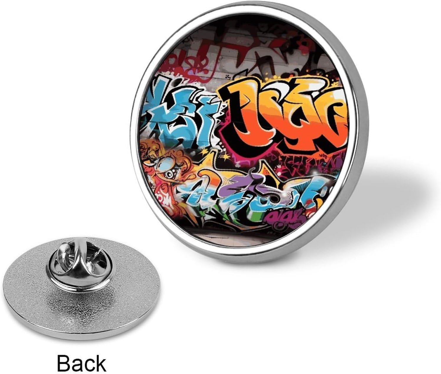 Graffiti Hip Hop Round Badge Lapel Pin for Bag Hat Backpack image 3