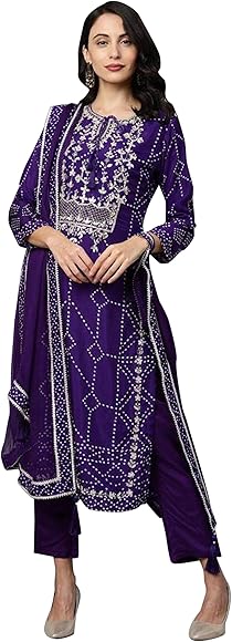 Amazon.co.jp: [TRAFAART] インド人 婦人向け 刺繍入り クルティ  