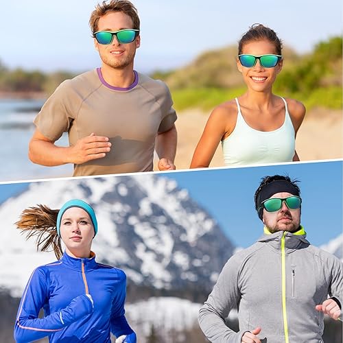 Miniatura 5 de TOODOO 4 pares de lentes de sol polarizados para hombre con protección UV, gafas de conducción deportivas para actividades al aire libre