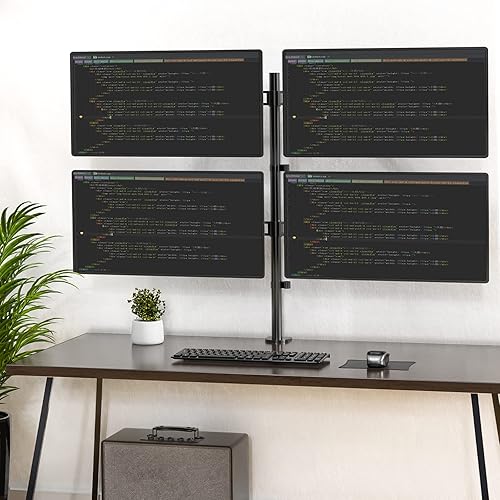 Miniatura 10 de Wali - Soporte de escritorio para monitor con multi brazos, Negro