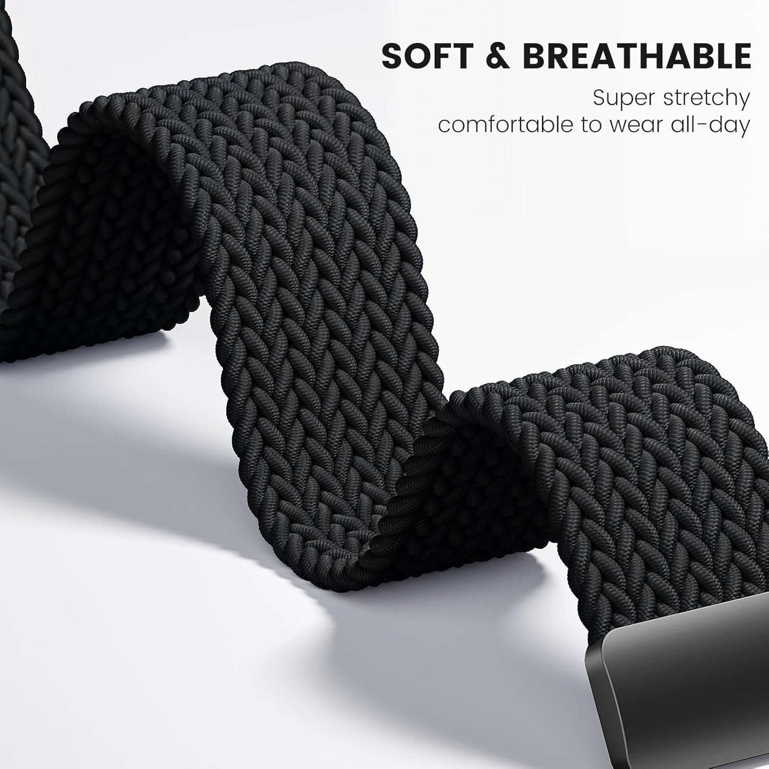 Stretchy Braided Bands Compatible with Samsung Galaxy Watch 8 Band 40mm 44mm/Galaxy Watch 8 Classic 46mm, Elastic Nylon Wristband Sport Strap for Galaxy Watch 8 2025 Women Men - Image 4