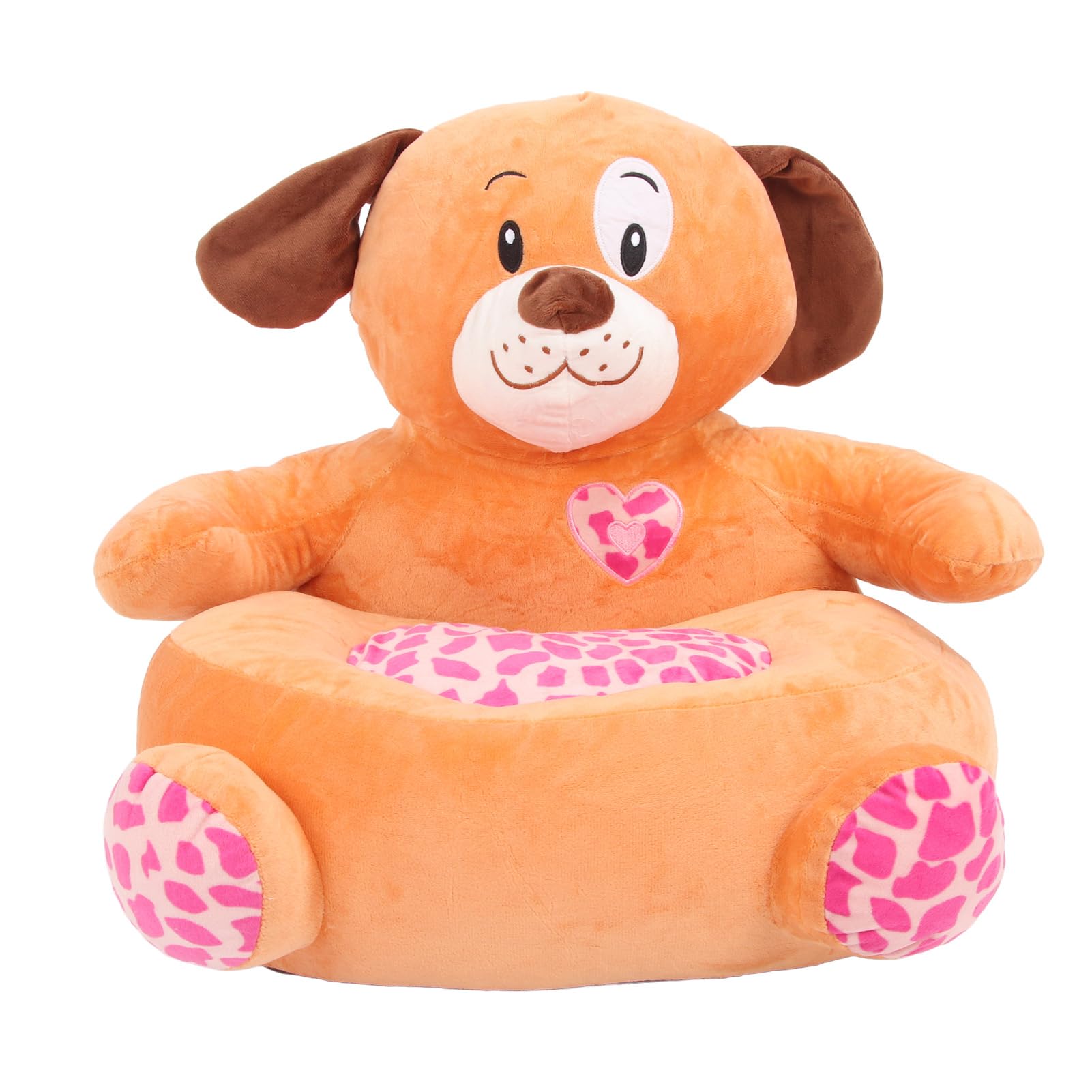 Plüschfigur-Kinderstuhl, Kinder-Sofastuhl mit Stofftier, niedliches Cartoon-Design, weiche Sitzgelegenheit aus Kristallvelours für Kleinkinder und das Spielzimmer im Kinderzimmer (Großer Hund)