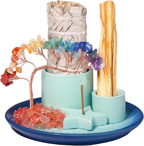 Miniatura 7 de Soporte multifuncional para incienso y velas, quemador de salvia ardiente de Palo Santo, cuenco para manchas, centro de mesa de café, decoración