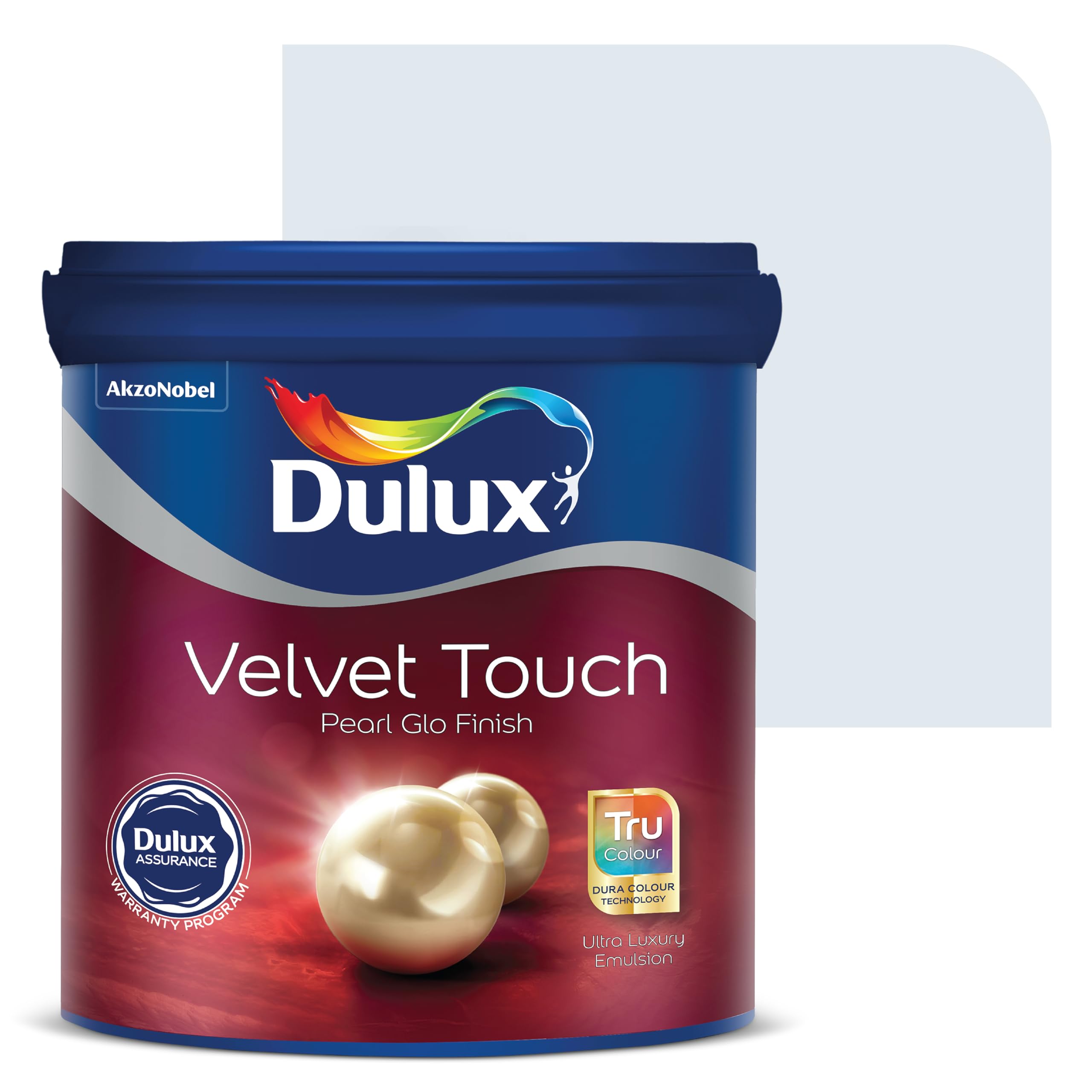 Dulux Velvet Touch Pearl GLO Interior Emulsion Paint (20L, Ski Adventure) – Luxurious soft-sheen wall paint, highly durable, washable, rich, intense colors, with 6-year warranty