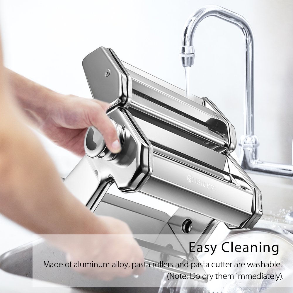 Buy Pasta Machine, ISILER 150 Roller Pasta Maker, 9 Adjustable