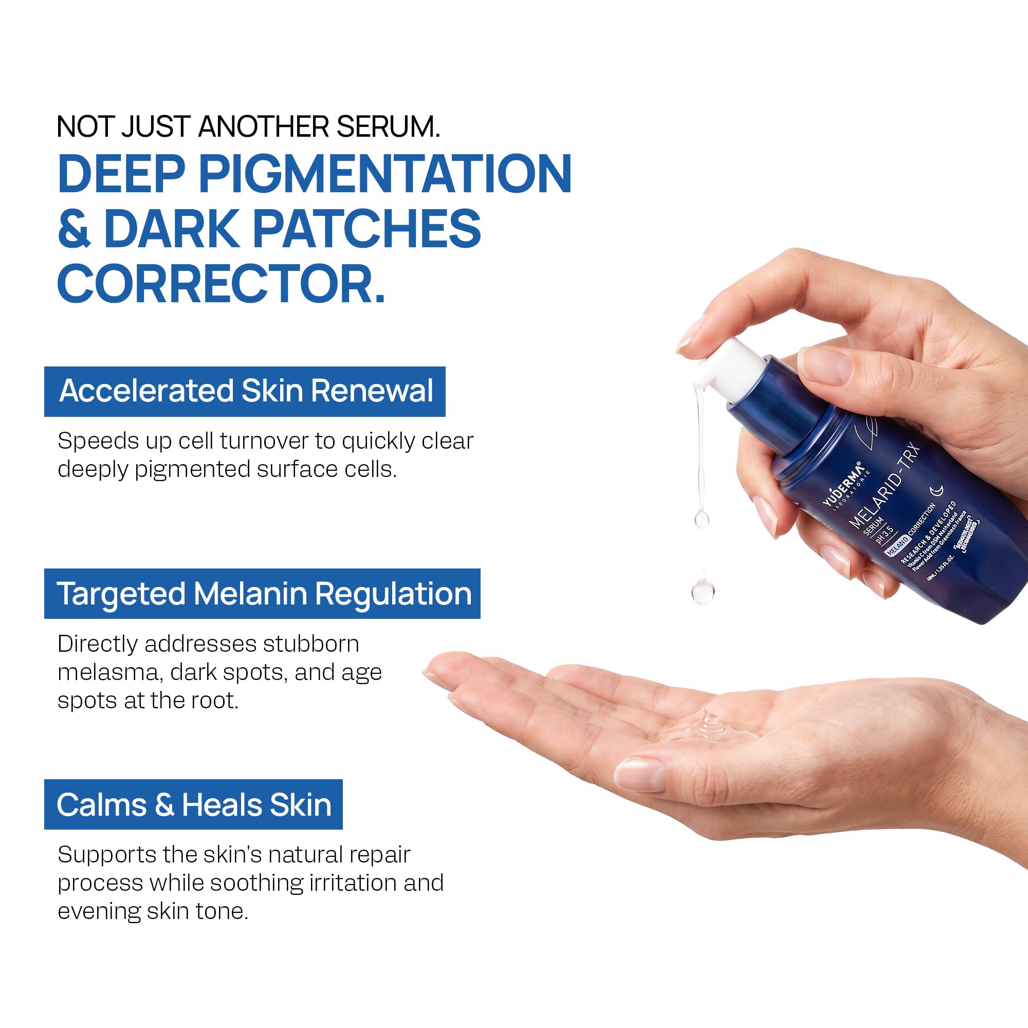 Yuderma Melarid Dark Spot Correcting Serum – TRX Serum pH 3.5 – For Melano Correction & Pigmentation – For Uneven Skin Tone, 40ml