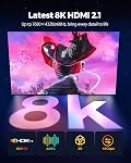 Silkland 10K 8K HDMI Cable 2-Pack 6.6FT, [Certified] Ultra High Speed HDMI® 2.1 Cables 48Gbps, 8K@60Hz, 4K@120Hz HDMI Cord for Gaming, ARC/eARC, HDR10, HDCP 2.3 for Roku TV, Xbox, PS5, Laptop,Soundbar