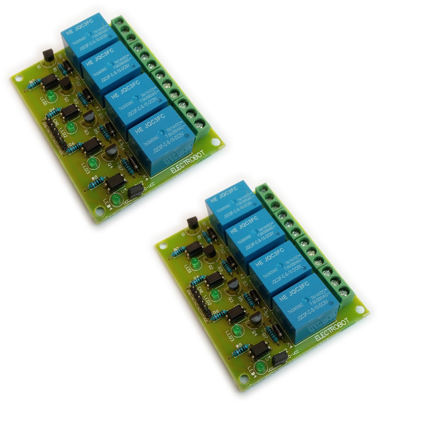 Electrobot 4 Channel 5V Relay Module with Optocoupler Low Level Trigger Expansion Board (Pack of 2) (B077PQ28L2) Amazon Price History, Amazon Price Tracker