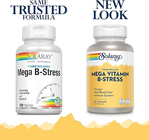 Miniatura 3 de Dos Etapas Mega B-Stress Solaray 120caps
