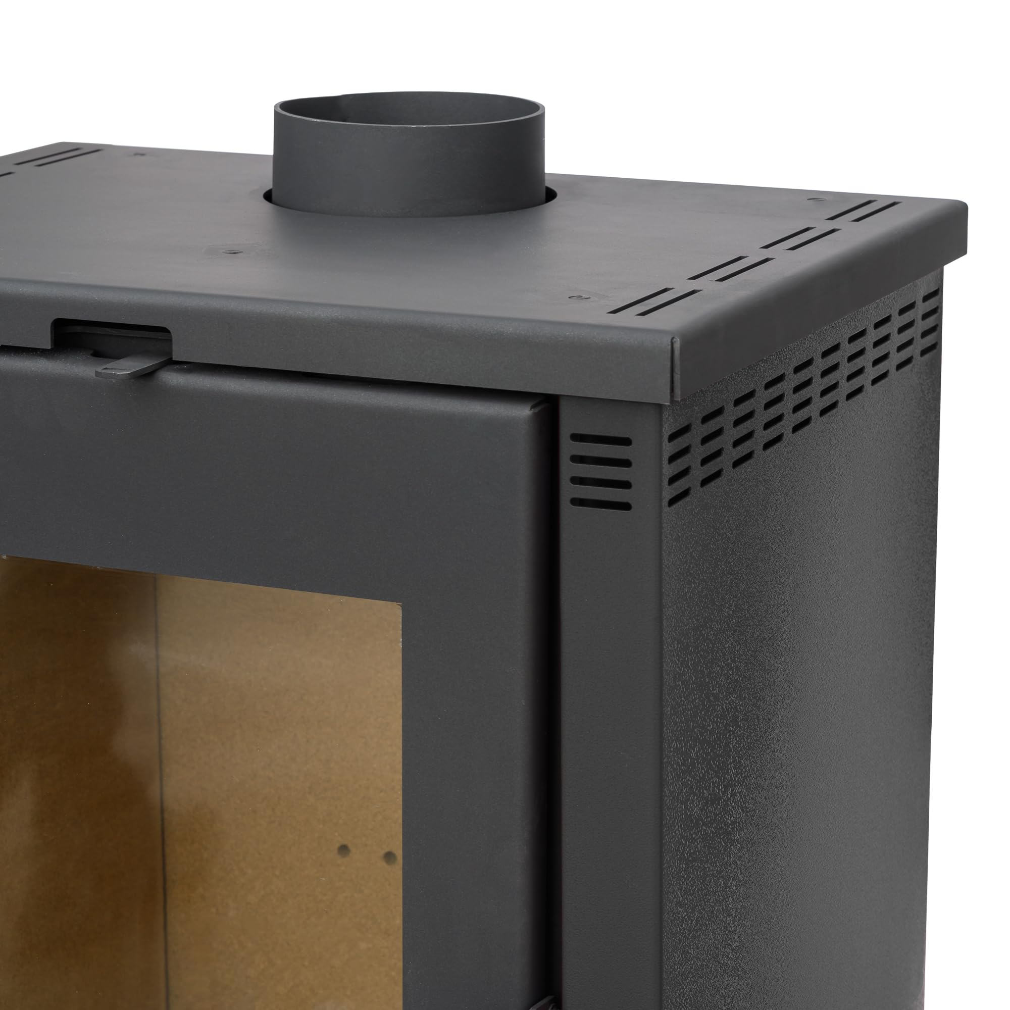 ALAZ Mouse K9-MAX Kaminofen 9 kW – Schwarz | Holzofen mit Schamott-Brennkammer & großem Sichtfenster | Für Holzscheite bis 50 cm | Verbessertes Griffdesign | Energieeffizienz A+