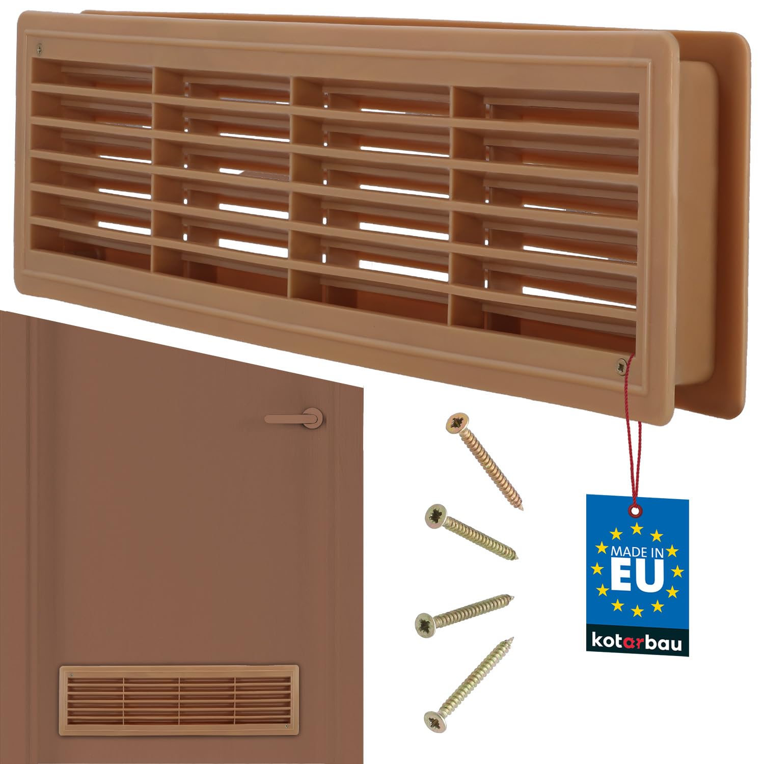 BAUSTER® Grille D'aération De Porte 13,5 X 46 Cm - Grille D