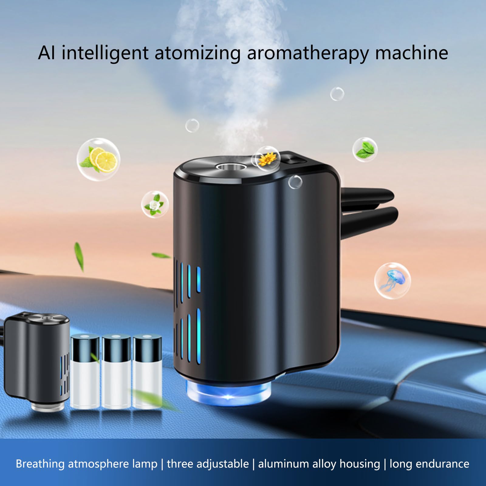 カーディフューザー 約9回分(1回辺り約¥247) Amazon | インテリジェントカー芳香剤充電式芳香剤ディフューザー
