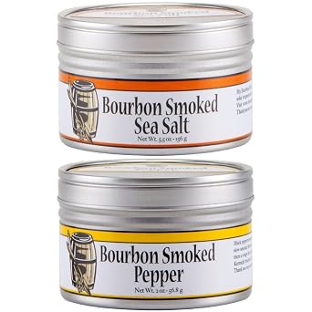 Bourbon Barrel Smoked Sea Salt & Pepper Duo - Gourmet Flavoring for Every Dish