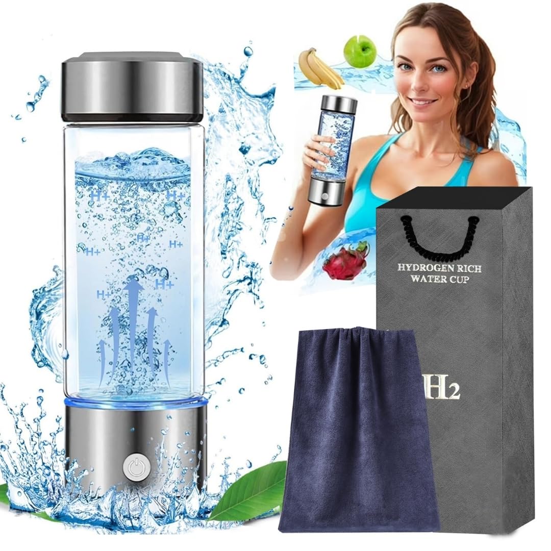 USB Rechargeable Portable H2 Rich Hydrogen Generator Water Bottle – Ideal for Healthy Hydration Anytime, Anywhere 420 ml Birthday Xmas Gift