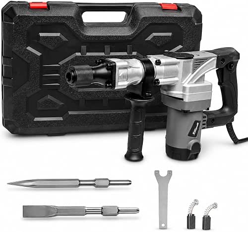 XtremepowerUS 1400W Demolition Electric Jack Hammer SDS Plus Construction Concrete