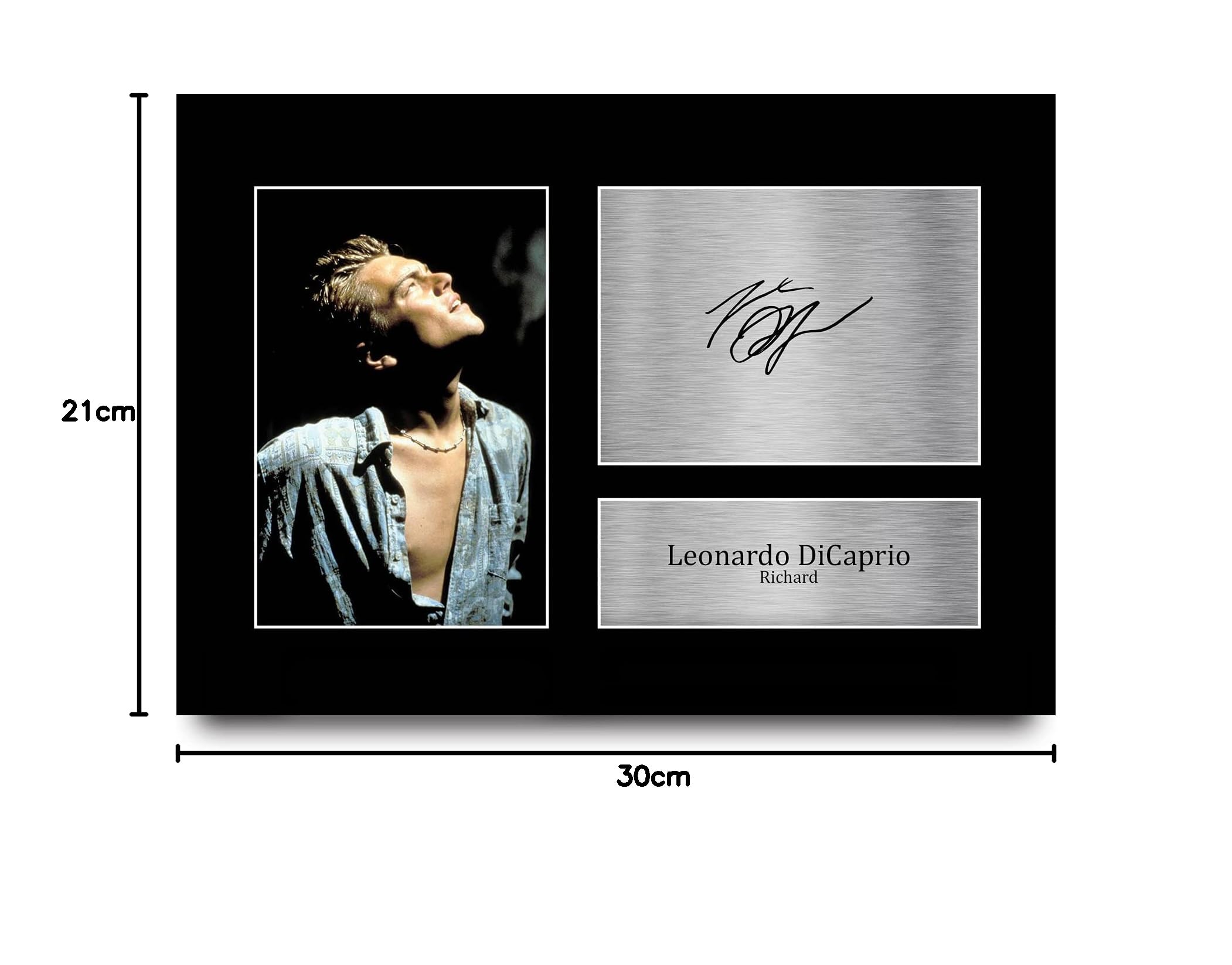 HWC Trading A4 Leonardo DiCaprio The Beach Regali Stampati Autografo Firmato Immagine Per Gli Appassionati Di Memorabilia Di Film