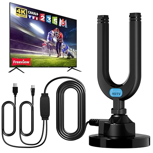 2026 Powerful Indoor TV Antenna TNT HD Antenna Powerful Magnetic Base Indoor HDTV Antenna with High Gain Signal Amplifier Compatible with 4K 1080P TV with 27ft Coax Cable