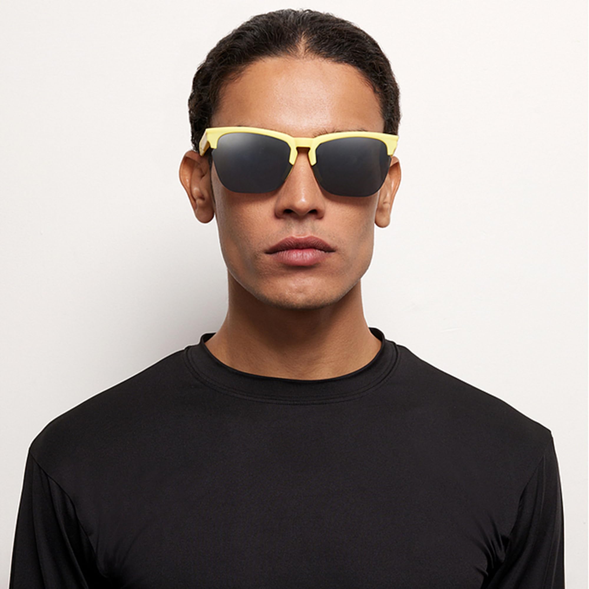 Lenskart Boost Gafas de sol deportivas | Medio borde | 100% protección UV | Gafas de sol para hombres y mujeres | Grande (138 mm y superior) | LKB S15376