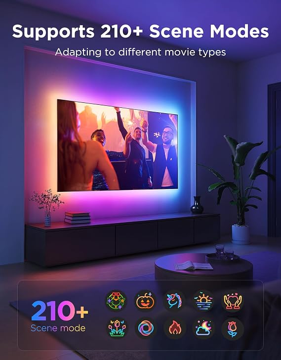 Govee TV LED Backlight 2, 18.4ft Cuttable TV Lights for 32-86 Inch TVs
