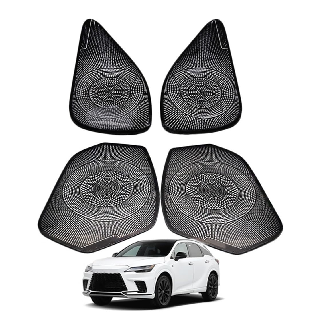 Embellecedor para altavoces de coche RX 2023+ negro: moldura interior elegante 7