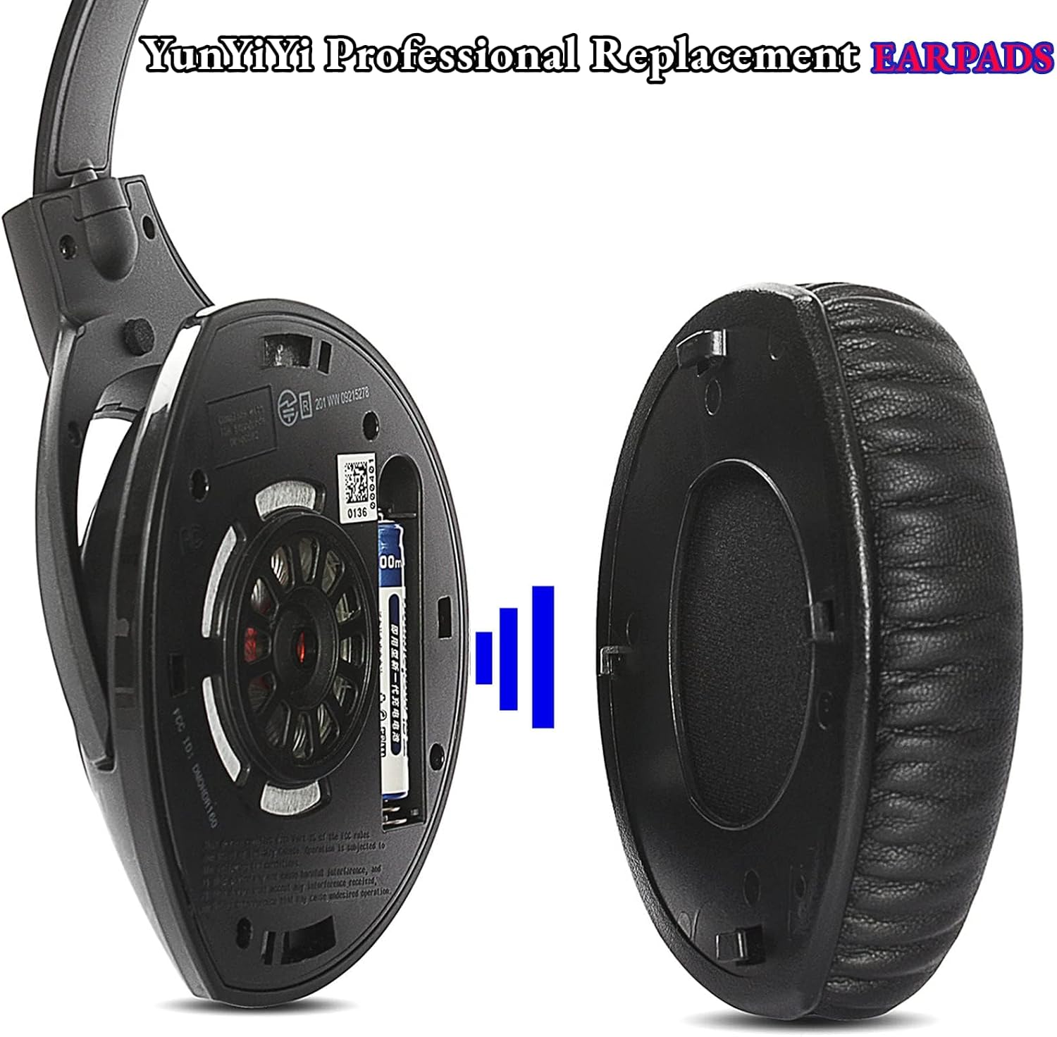 HDR170 Replacement Ear Pads Cushions HDR160 HDR170 RS160 RS180 Earpad Compatible with Sennheiser HDR160/170/180 RS160/170/180 Wireless Headset Headband