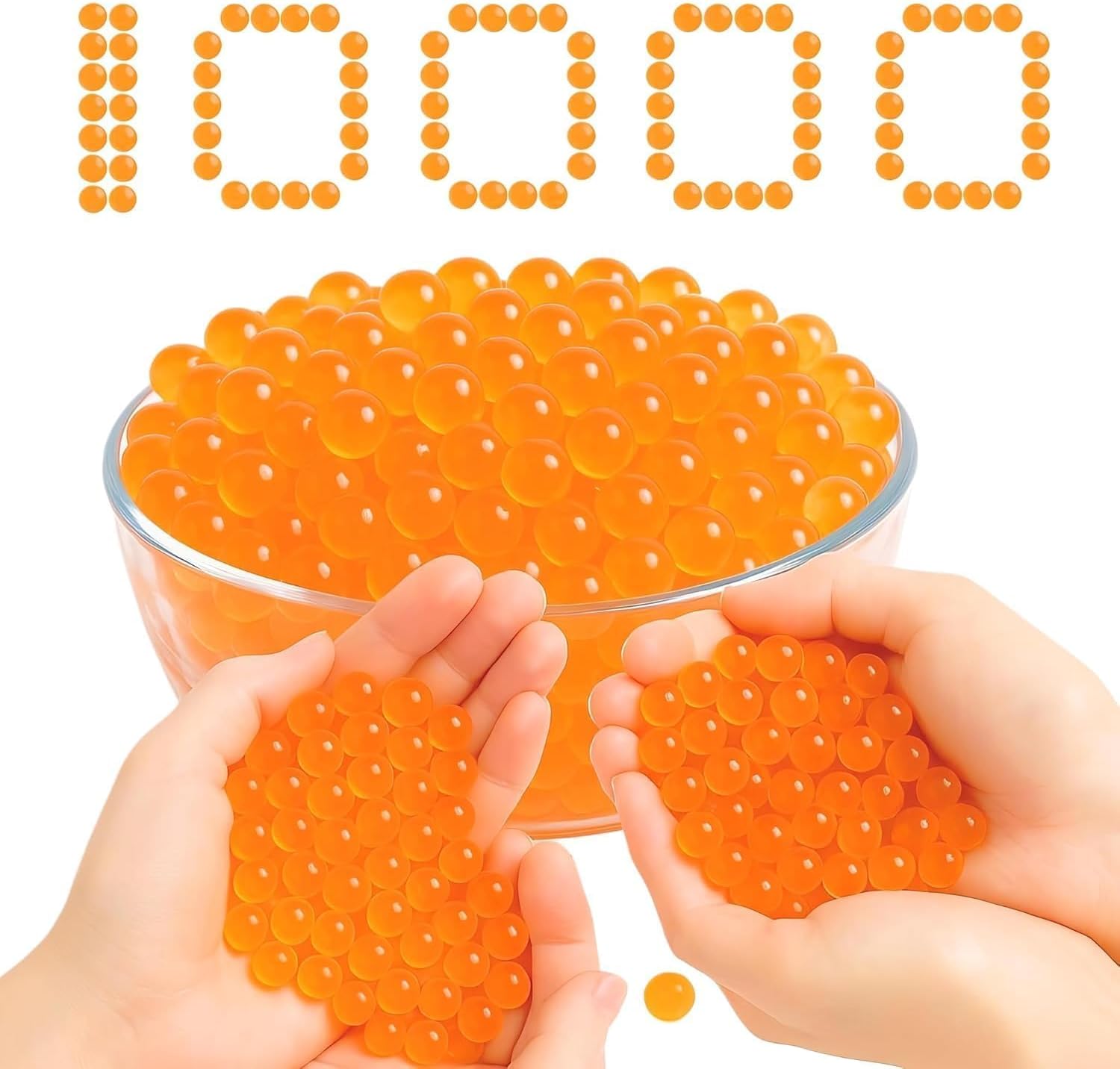 MTRXX Orange Gel Balls Home Decor & Plant Decor USE Wedding Home Decoration 10000 Pcs (Approx)