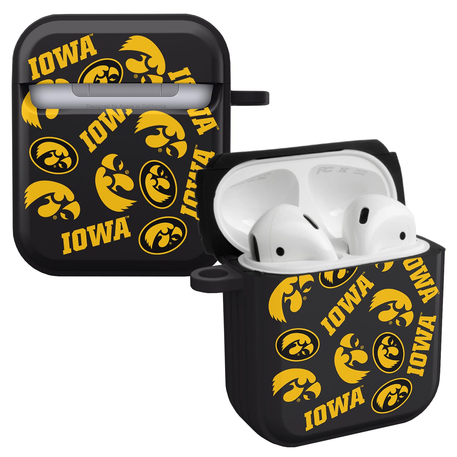 AFFINITY BANDS Iowa Hawkeyes HDX Case Cover Compatible with Apple AirPods Gen 1 & 2 (Select)