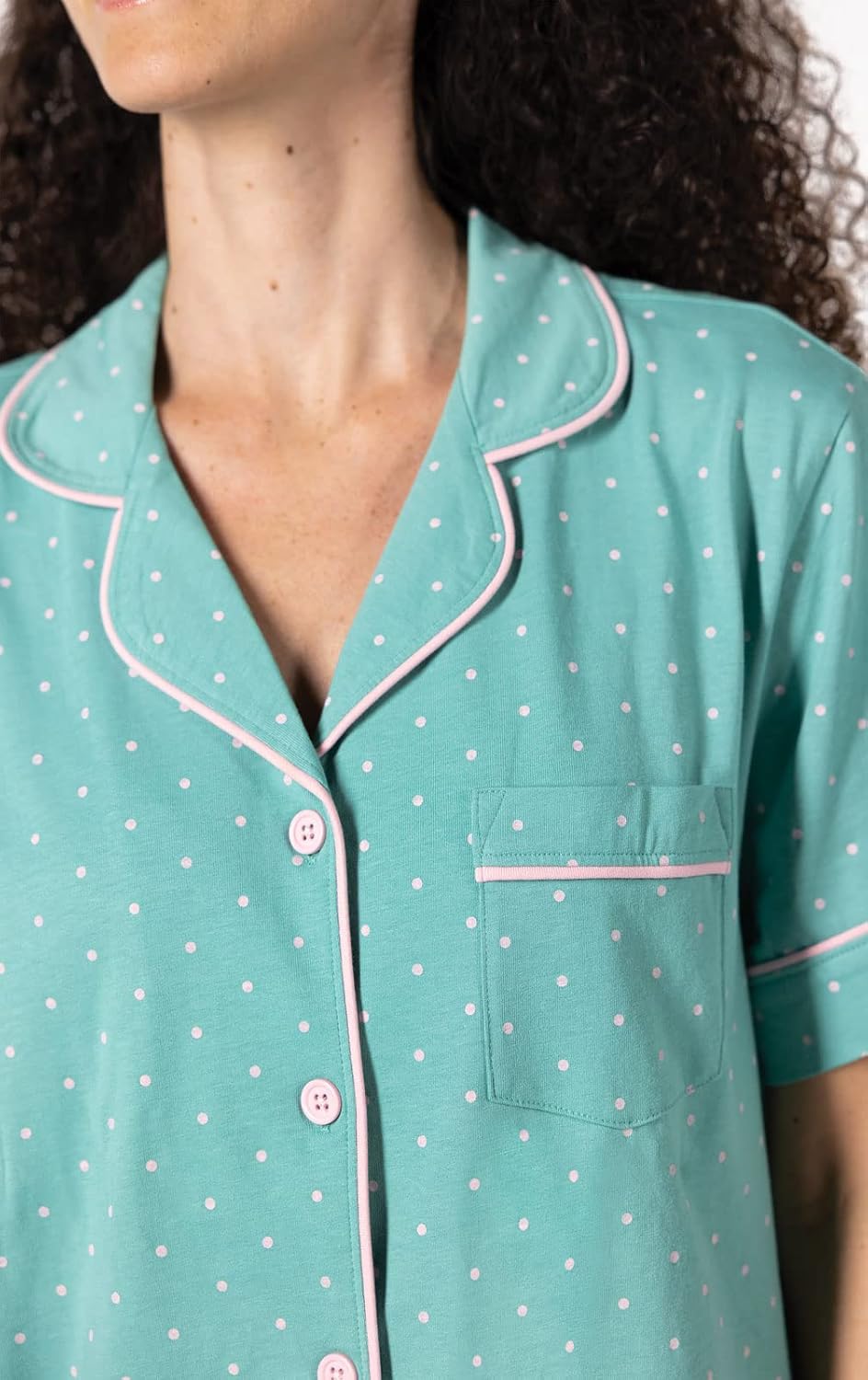 PajamaGram Women’s Pajamas - PJ For Women Set, Short Sleeve, 100% Cotton