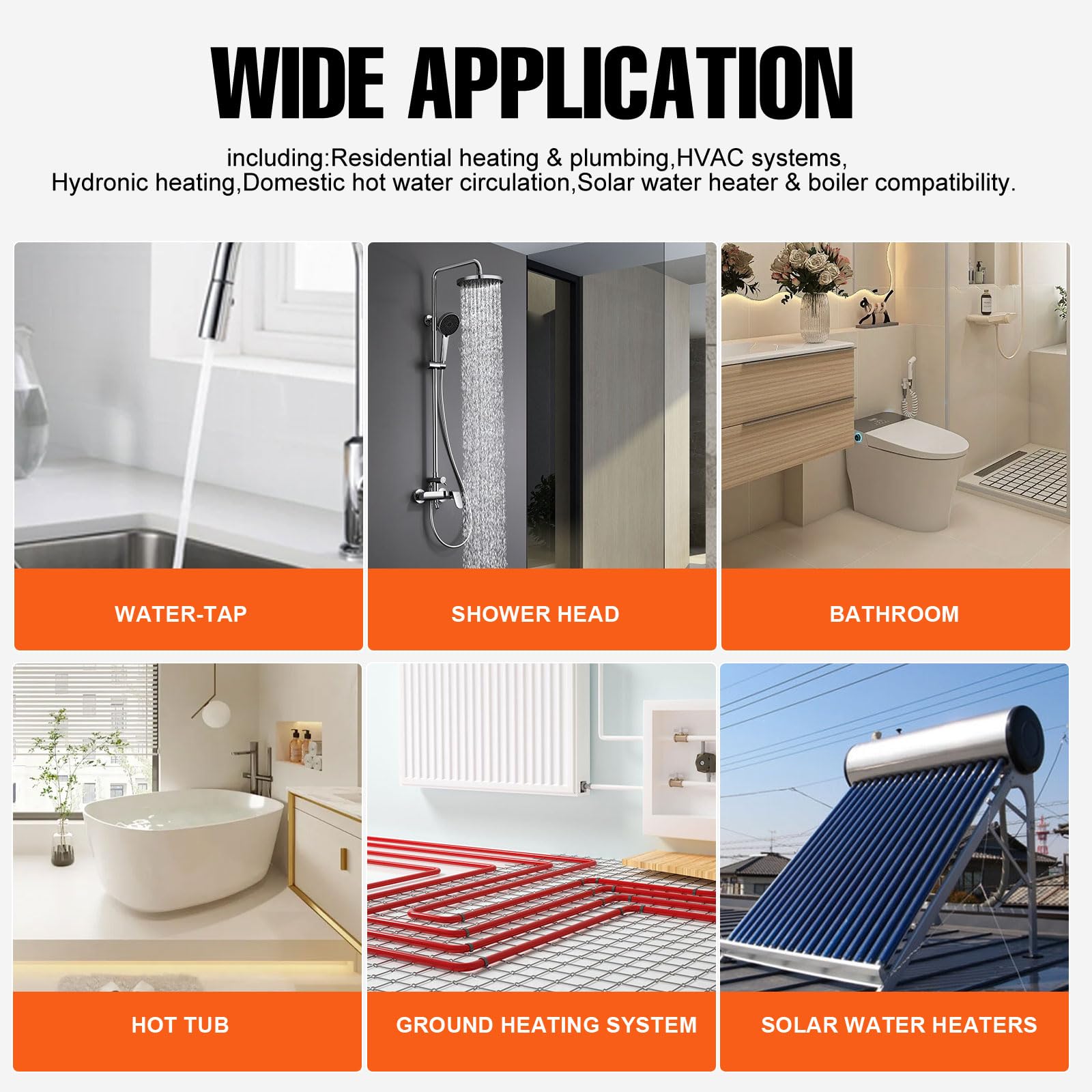 RS25-60/180 Umwälzpumpe Heizungspumpe Zirkulationspumpe Effizienzpumpe 1.5Zoll Mit 1 Zoll Adapterkopf 180mm lang