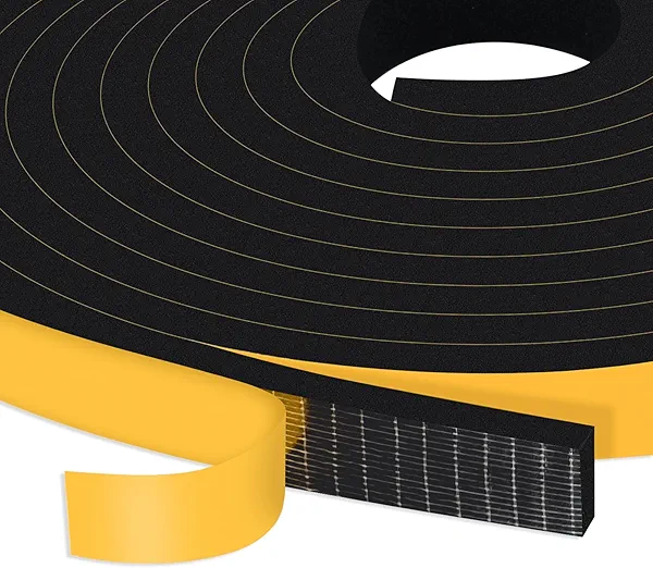 Trisiki Weather Stripping Door Seal Strip, Strong Adhesive, Lightproof, Noise-Reduction, Weatherproof Foam Tape Insulation for Sliding Door, Front Door Frame, Windows (1/2 in x 1/4 in x 26Ft)