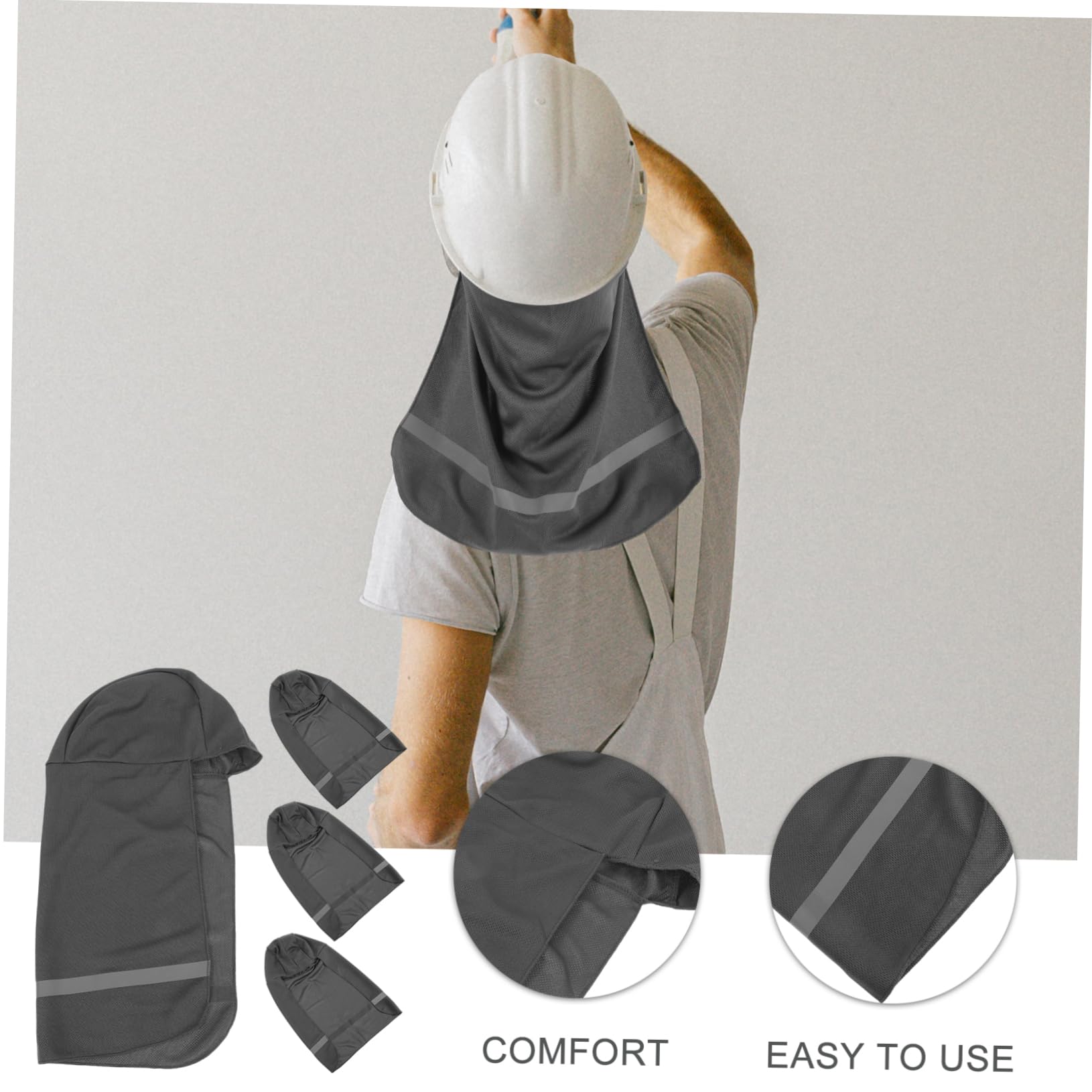Homoyoyo Visiera Per Casco Di Sicurezza Con Striscia Riflettente Protezione Per Il Collo Protezione Per Cappello Da Protezione Per Attività All'Aperto Fodera Per Cappello