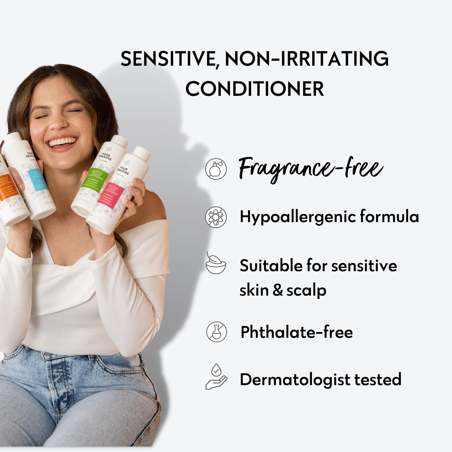 No Nothing Volume Conditioner - Fragrance Free Volumizing Hair Conditioner for Fine Hair and Sensitive Scalp - Hypoallergenic Lightweight Conditioner for Thin Hair, Vegan, Paraben Free - 10.1 oz