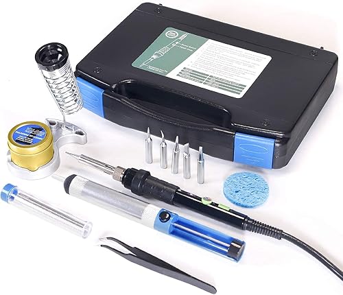 Miniatura 2 de YIHUA 947-III Kit de soldador manual con kit de limpieza #08B con soporte para hierro, kit de limpieza y accesorios (12 artículos)