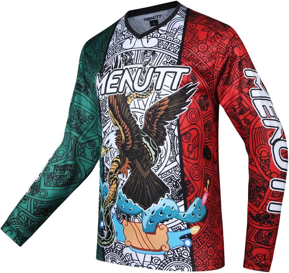 Men's Mountain Bike Jersey Long Sleeve MTB Off-Road Mexico Jersey Downhill&Motocross Shirts