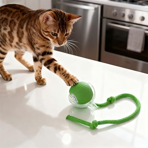 Miniatura 9 de Pelota de juguete inteligente para gatos con prevención automática de obstáculos, juguete interactivo autorecargable para gatitos, bola de silicona