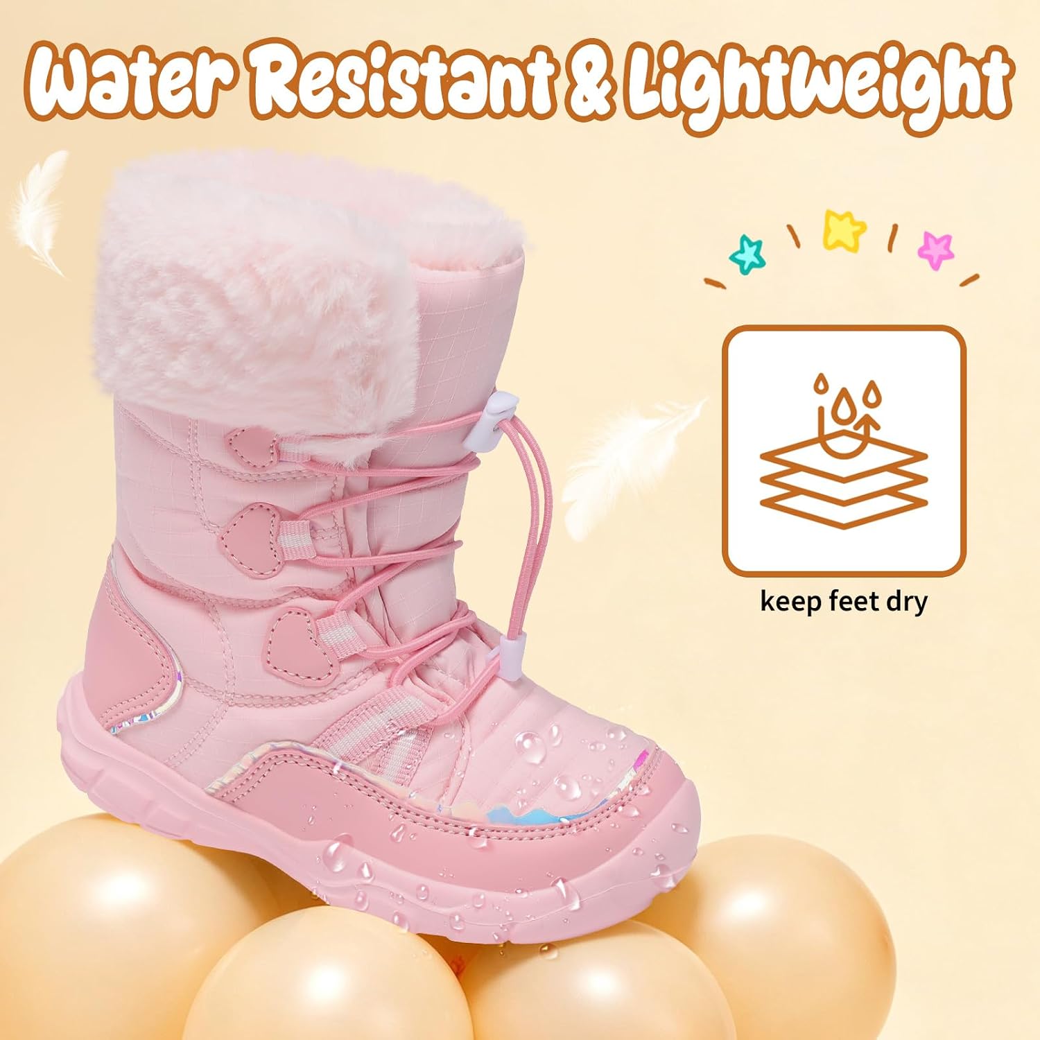 Centipede Demon Toddler Snow Boots Boys Girls Kids Winter Boots Wide Warm