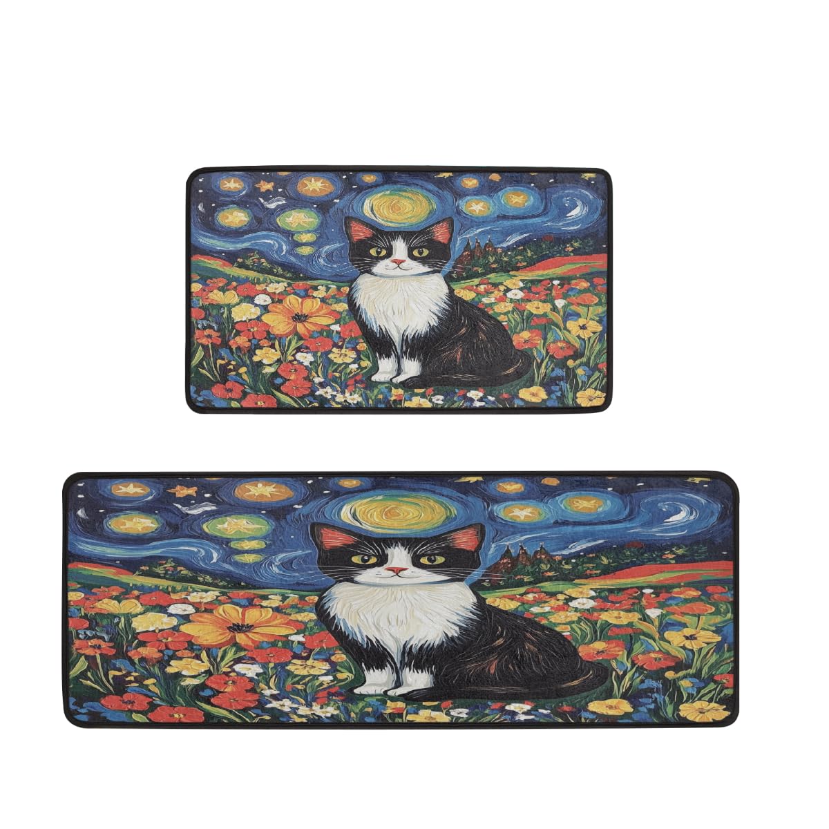 Tapetes de cocina lavables y alfombras antideslizantes florales Mexpekil