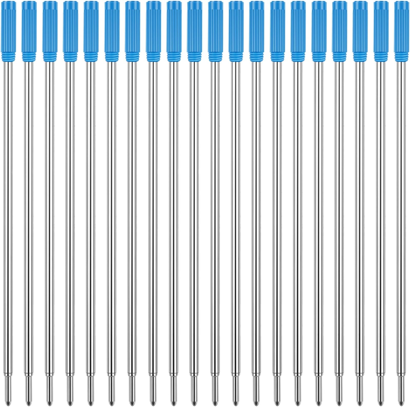 Unibene Cross Compatible Ballpoint Pen Refills 20 Pack, 1.0mm Medium Point-Blue, Smooth Writing Replaceable German Ink Refill
