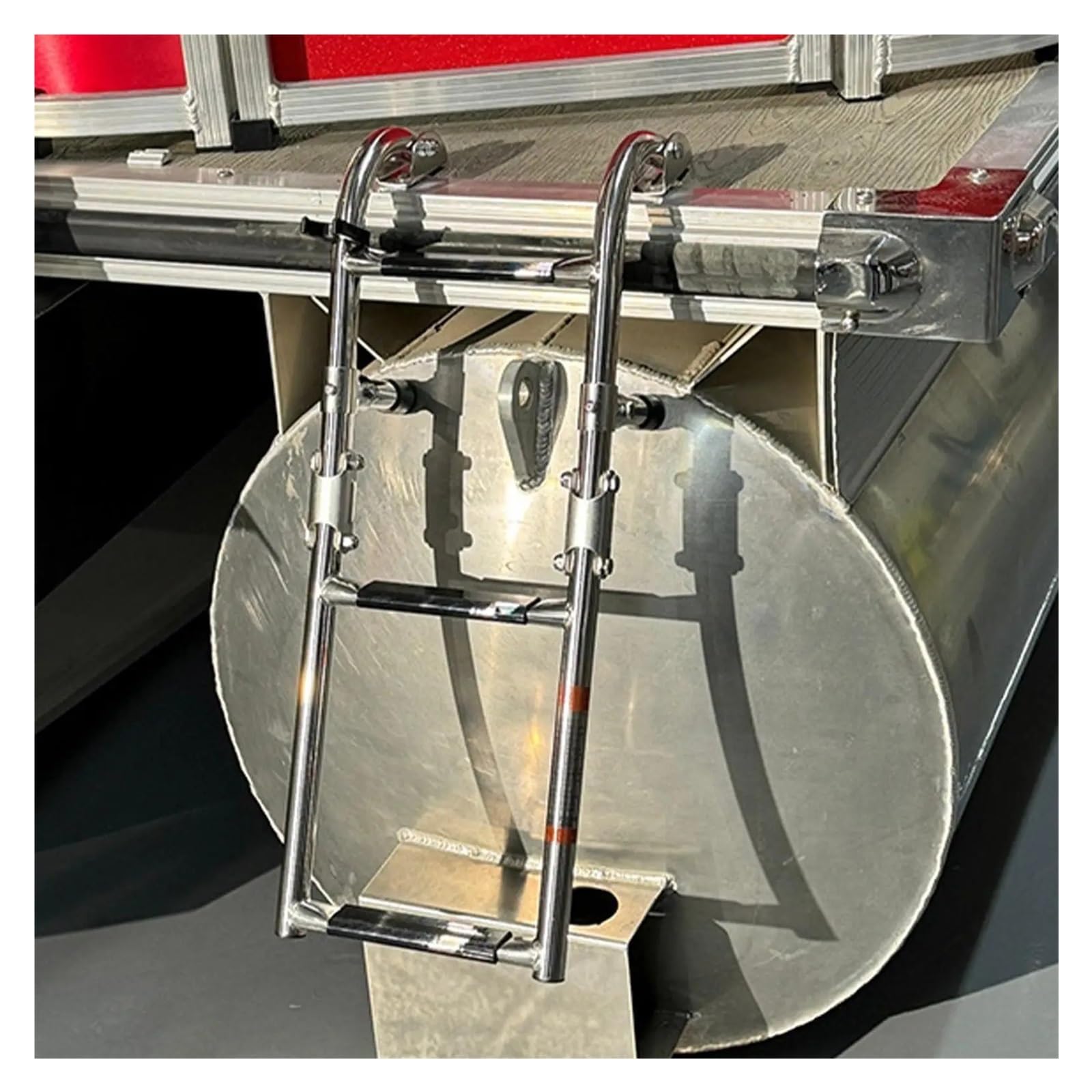 Scaletta for Barca Pieghevole A 3 Gradini in Acciaio Inox 2+1 Sicura E Antiscivolo | Scaletta Da Bagno Portatile Scaletta Telescopica For Yacht Marini E Altro Ancora