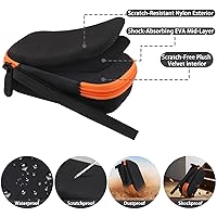 Vista 7 de Funda protectora de transporte para Klein Tools GFCI receptáculo probador de tomas de corriente 120V RT250, funda negra + cremallera naranja