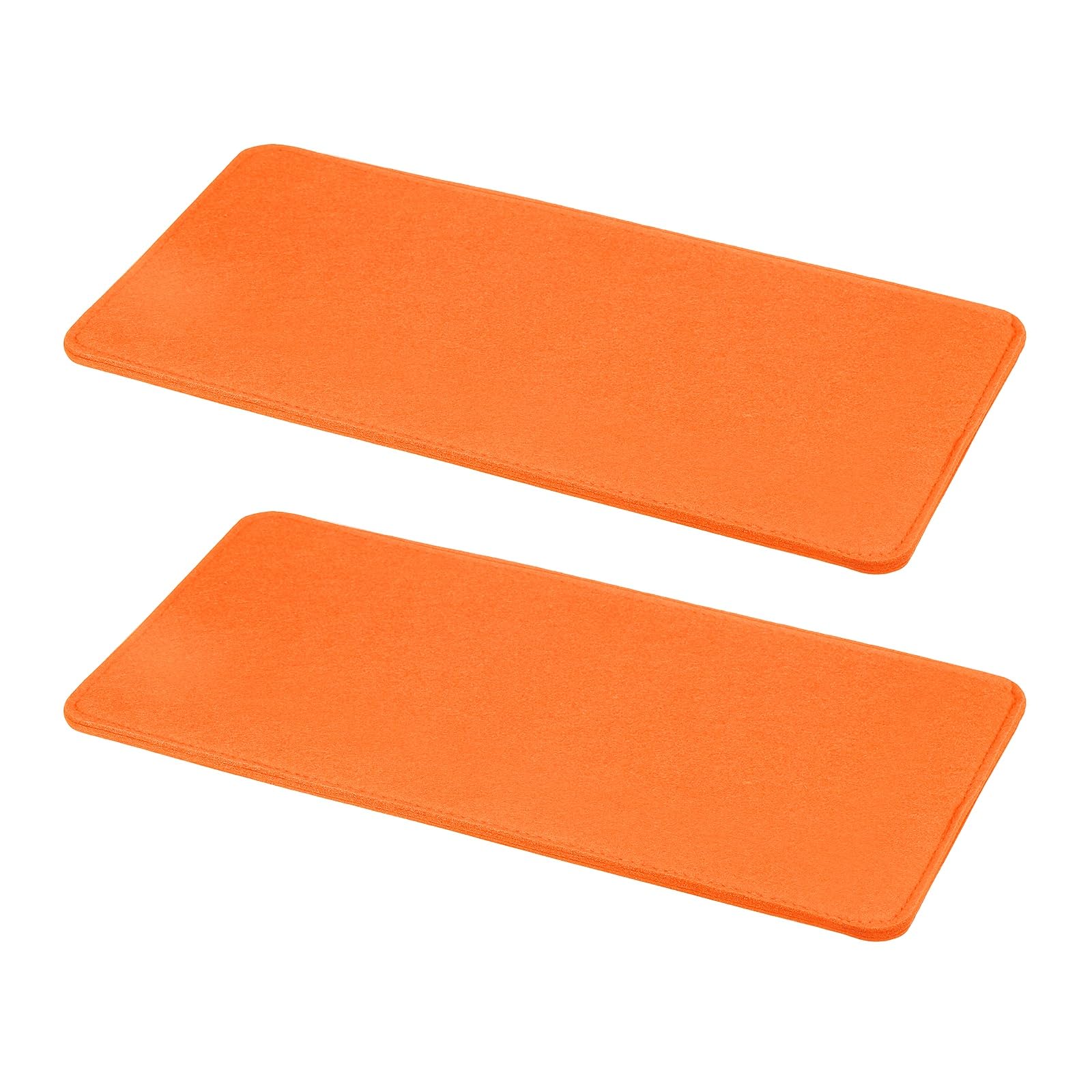 sourcing map 2Pcs Felt Base Shaper, 12 x 6 Inch Rectangle Handbag Bottom Shaper Pad Bag Liner Board Insert Arc Corner for Purse Tote Crossbody Bag Backpack, Orange Red
