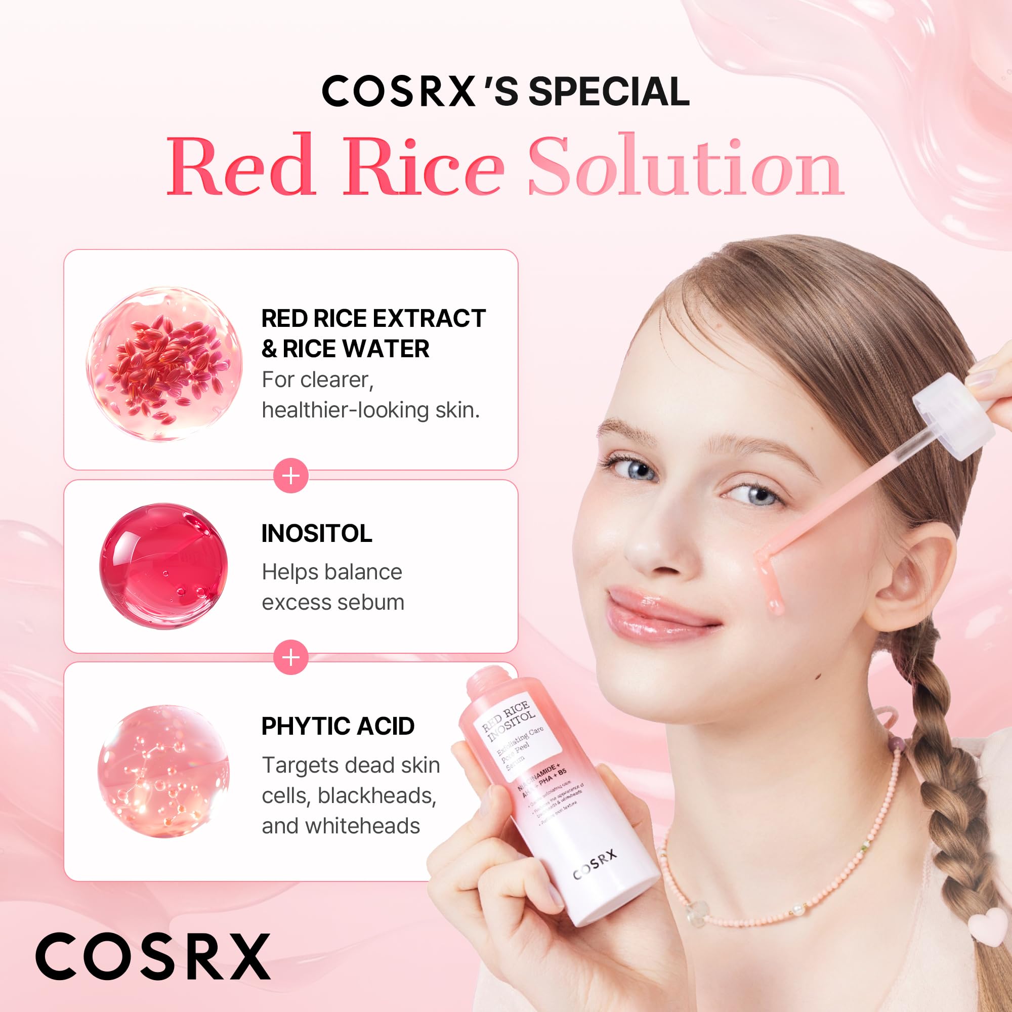 COSRX Red Rice Pore Peel Shot AHA BHA PHA Exfoliating Serum