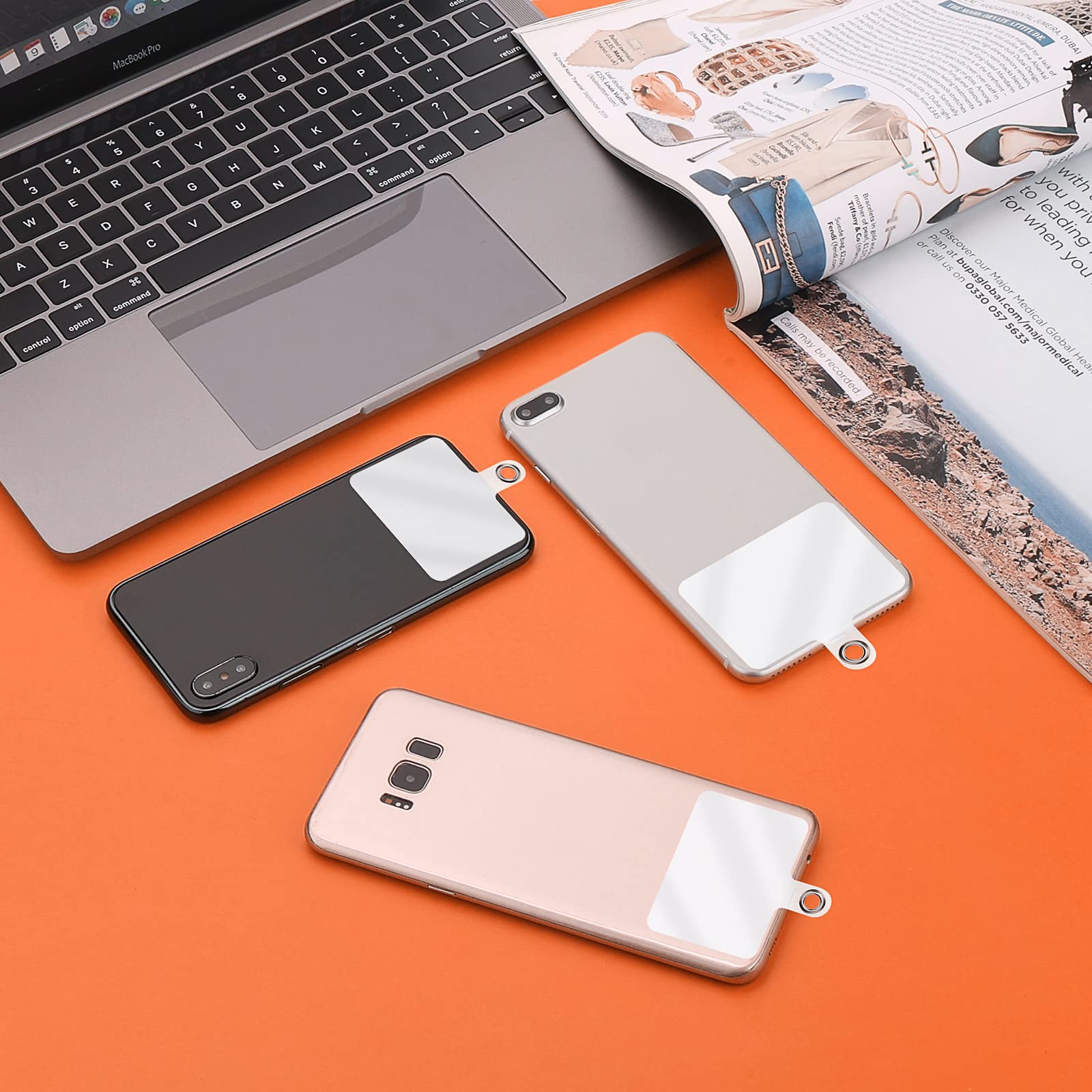 Lot De 6 Languettes D'Attache Pour Cordon De Téléphone