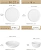 MALACASA LEXI Series 24-Piece Porcelain Bowl and Plate Set Dinner Service for 6 People White Dinner Plates & Bowls Round Dinnerware Set Dishwasher & Microwave Safe Series LEXI